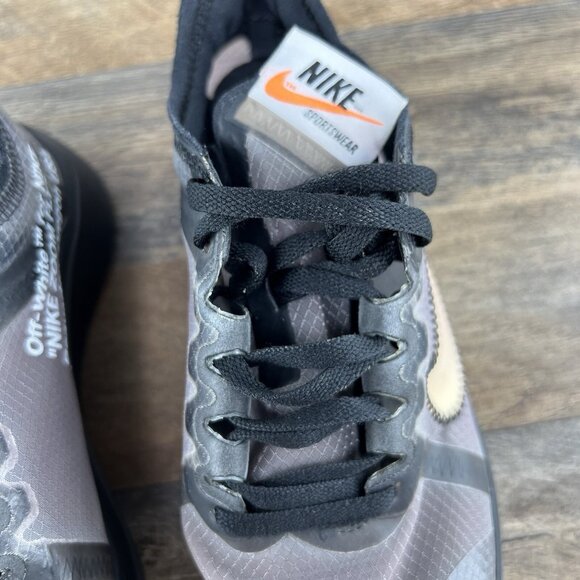 Nike Zoom Fly Off White Black Silver Size 4.5 Mens Size 6 Womens Sneakers - Picture 11 of 16